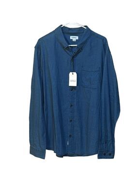 Como Blue Button Down Shirt Classic Collar XL Tall